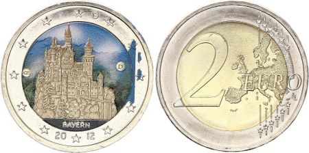 Allemagne 2 Euros - Bavière - Colorisée - D (Munich) - 2012