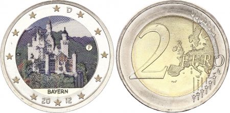Allemagne 2 Euros - Bavière - Colorisée - F (Stuttgart) - 2012