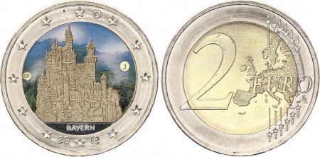 Allemagne 2 Euros - Bavière - Colorisée - J (Hambourg) - 2012