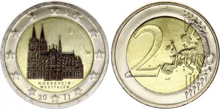Allemagne 2 Euros - Cathédrale de Cologne - Colorisée - G Karlsruhe - 2011