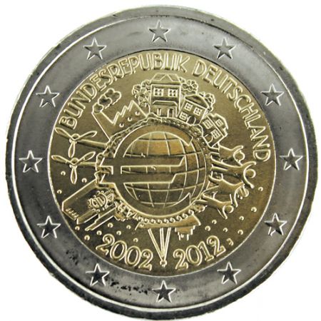 Allemagne 2 Euros Commémo. Allemagne 2012 - 10 ans de l\'Euro