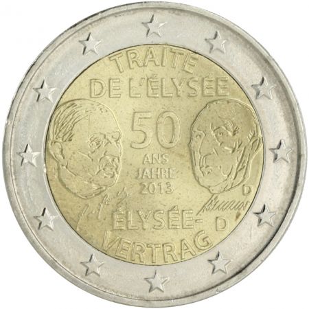 Allemagne 2 Euros Commémo. Allemagne 2013 - Traité de l\'Elysée
