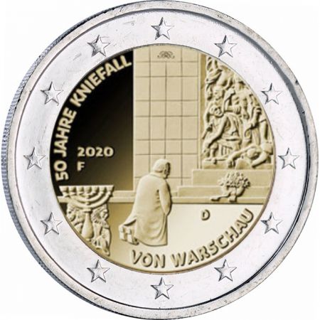 Allemagne 2 Euros Commémo. Allemagne 2020 - Génuflexion de Varsovie