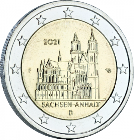 Allemagne 2 Euros Commémo. Allemagne 2021 - Saxe-Anhalt - Cathédrale de Magdebourg