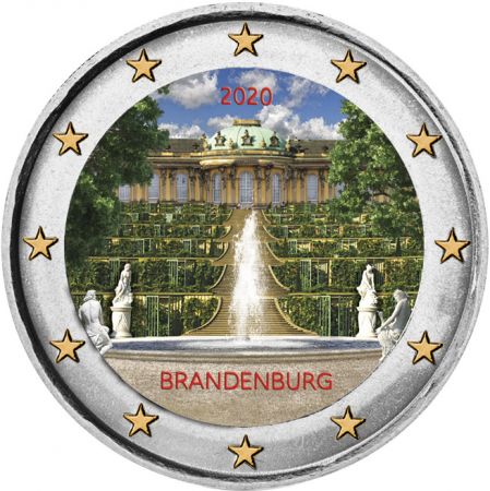 Allemagne 2 Euros Commémo. Couleur Allemagne 2020 - Brandebourg - Palais de Sanssouci