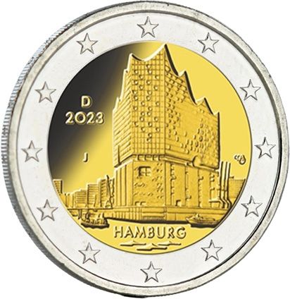 Allemagne 2 Euros Commémo. UNC 2023 - Hambourg - Ateliers indifférents