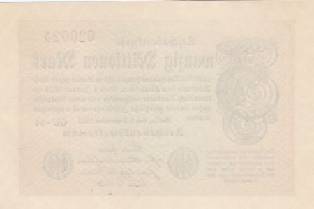 Allemagne 20 Millionen Mark - 1923 - P.108 e - Neuf