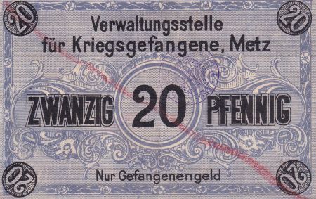 Allemagne 20 Pfennig - Ville de Metz - 1917