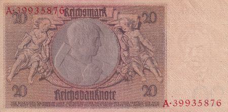 Allemagne 20 Reichsmark - Werner Von Siemens - 1929 - Série A - P.181a