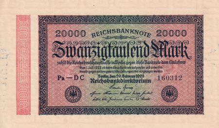 Allemagne 20000 Mark - 1923 - P.85a