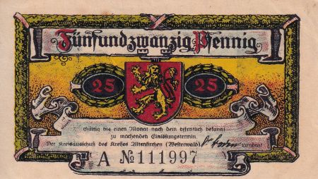 Allemagne 25 Pfennig - Altenkirchen - Notgeld - 1921