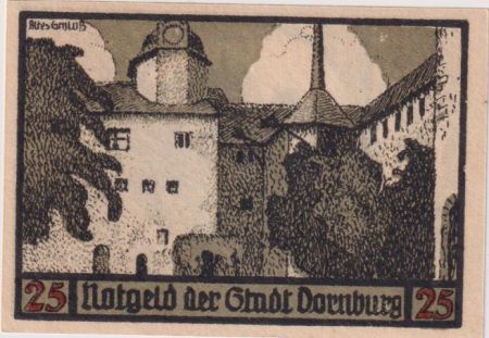 Allemagne 25 Pfennig - Dornburg - Notgeld - 1921