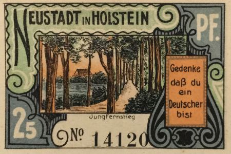 Allemagne 25 Pfennig, Neustadt i. Holstein - notgeld - NEUF