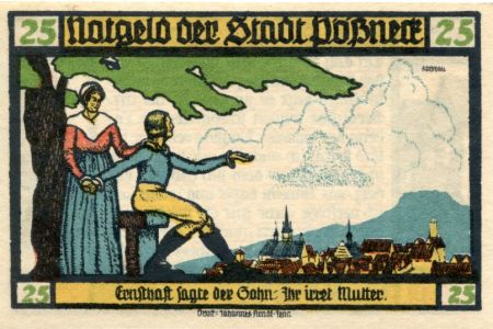 Allemagne 25 Pfennig, Pößneck - notgeld 31-07-1921 - NEUF