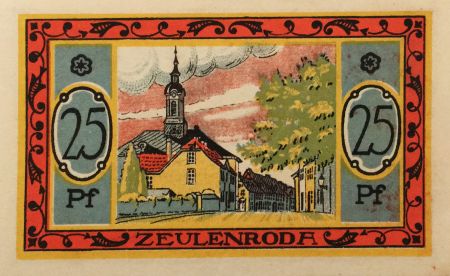 Allemagne 25 Pfennig, Zeulenroda - notgeld 1921 - SUP+