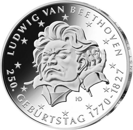 Allemagne 250 ans de Ludwig van Beethoven - 20 Euros Argent Allemagne 2020