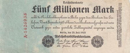Allemagne 5 000 000 Mark 1923 - A.1426938