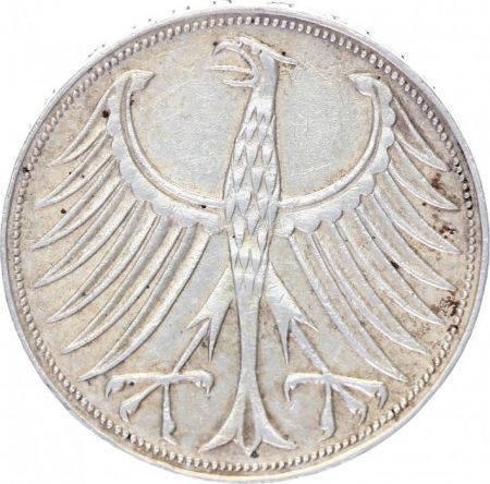 Allemagne 5 Mark Aigle Impérial - 1959