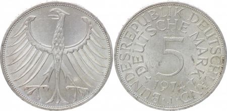 Allemagne 5 Mark Aigle Impérial - 1974 J