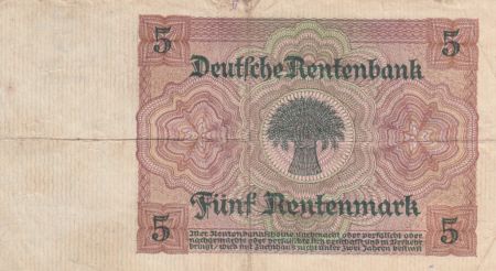 Allemagne 5 Rentenmark 02-01-1926 - TTB - P.169