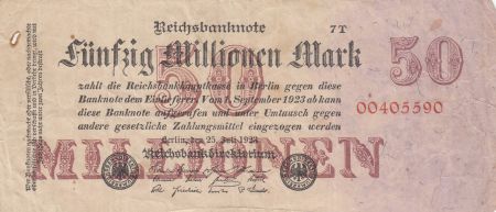 Allemagne 50 000 000 Mark 1923 - Série 7T