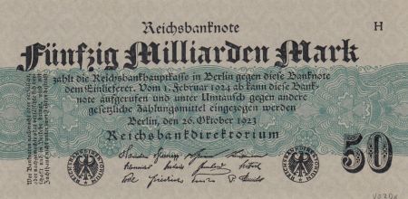 Allemagne 50 Milliard de Mark - 1923 - P.125 b  - Neuf