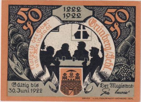 Allemagne 50 Pfennig - Brünberg - Notgeld - 1922