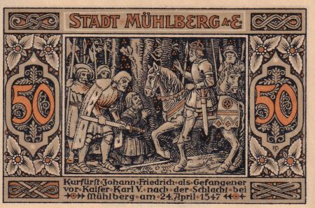 Allemagne 50 Pfennig - Mühlberg - Notgeld - 1921