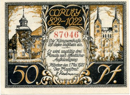Allemagne 50 Pfennig, Höxter - notgeld 01-05-1921 - NEUF