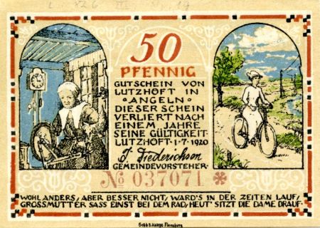 Allemagne 50 Pfennig, Lutzhoft - notgeld 01-07-1920 - NEUF