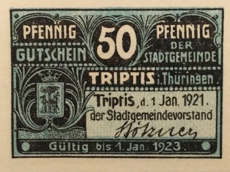 Allemagne 50 Pfennig, Triptis - notgeld 1921 - NEUF