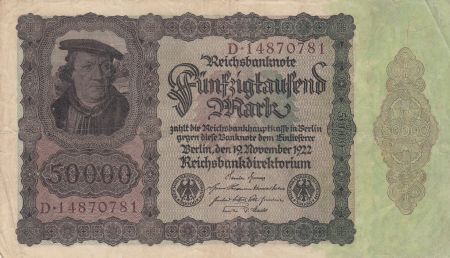 Allemagne 50000 Mark Bourgmaistre Brauweiler - 1922 Série D