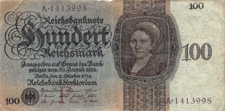 Allemagne ALLEMAGNE - 100 MARK 1924 SERIE F