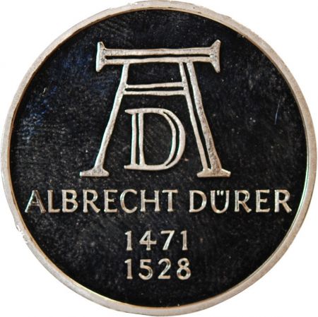 Allemagne ALLEMAGNE - 5 MARK ARGENT 1971 G - ALBRECHT DÜRER - BELLE EPREUVE