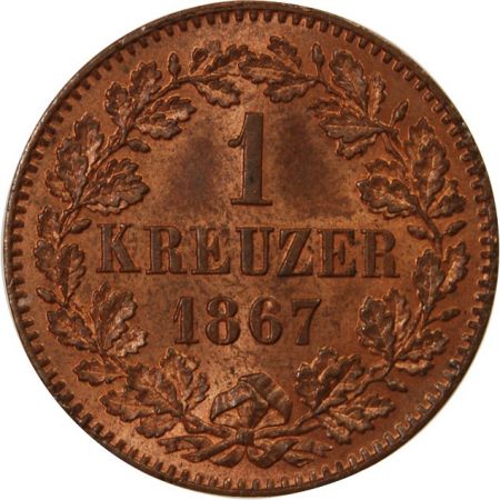 Allemagne ALLEMAGNE  BADE  FRIEDRICH I - 1 KREUZER 1867