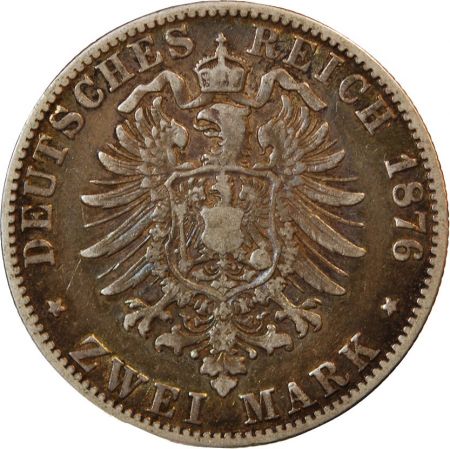 Allemagne ALLEMAGNE  BADEN  FRIEDRICH GROSHERZOG - 2 MARK ARGENT 1876 G
