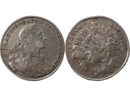 Allemagne ALLEMAGNE, BAVIERE, MAXIMILIEN III JOSEPH - THALER ARGENT - 1755 MUNICH