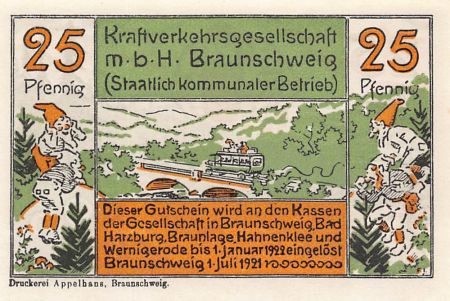 Allemagne ALLEMAGNE  BRAUNSCHWEIG - 25 PFENNIG 1921