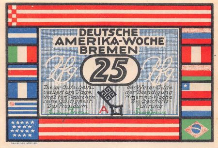 Allemagne ALLEMAGNE  BREME - 25 PFENNIG 1923