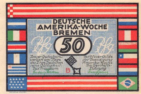 Allemagne ALLEMAGNE  BREME - 50 PFENNIG 1923