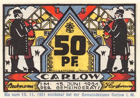 Allemagne ALLEMAGNE  CARLOW - 50 PFENNIG 1921