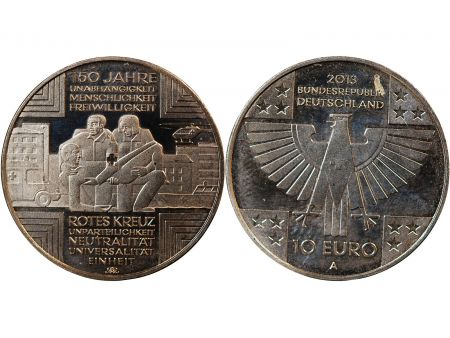 Allemagne ALLEMAGNE  CROIX ROUGE - 10 EURO ARGENT 2013 A BERLIN