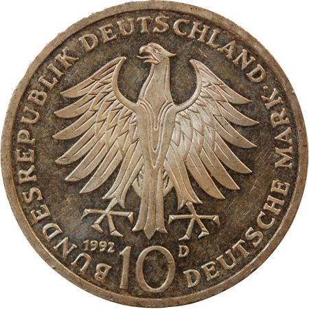 Allemagne ALLEMAGNE  Décoration du Mérite - 10 MARK ARGENT 1992 D MUNICH