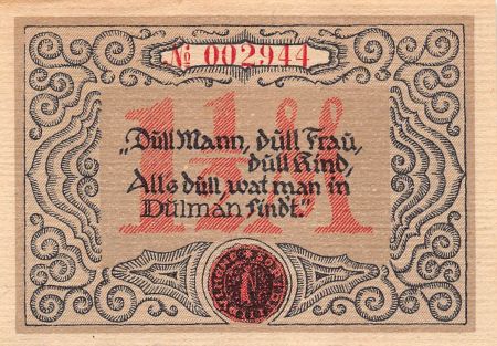 Allemagne ALLEMAGNE  DULMEN - 1 5 MARK 1921
