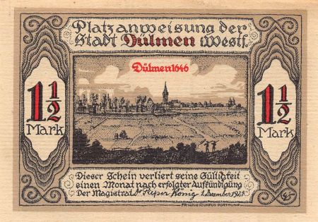 Allemagne ALLEMAGNE  DULMEN - 1 5 MARK 1921