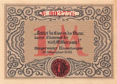 Allemagne ALLEMAGNE  DULMEN - 1 MARK 1921