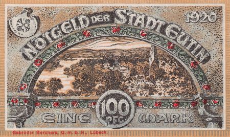 Allemagne ALLEMAGNE  EUTIN - 100 PFENNIG 1920
