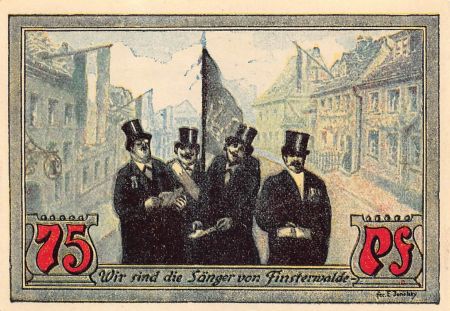 Allemagne ALLEMAGNE  FINSTERWALDE - 75 PFENNIG 1921