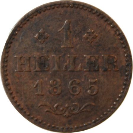 Allemagne ALLEMAGNE  FRANCFORT-SUR-LE-MAIN - 1 HELLER 1865