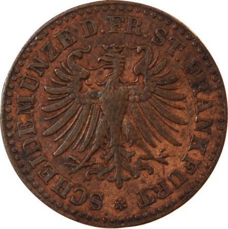 Allemagne ALLEMAGNE  FRANCFORT-SUR-LE-MAIN - 1 HELLER 1865